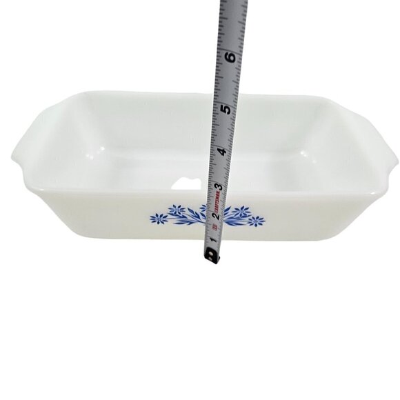 Fire King Anchor Hocking Blue Cornflower White Milk 1.5 QT Casserole Baking Dish - Picture 8 of 16